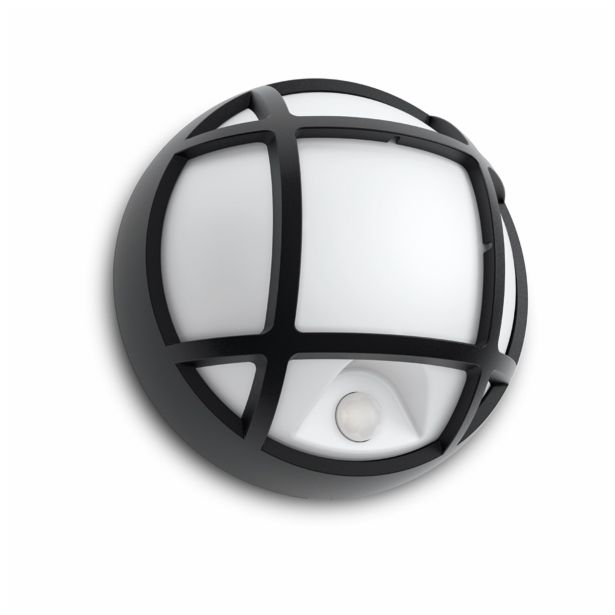 STENSKA VRTNA SVETILKA PHILIPS EAGLE 1X3.5W ČRNA, LED