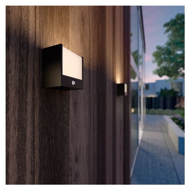 STENSKA VRTNA SVETILKA PHILIPS MACAW 1X3.5W ČRNA, LED