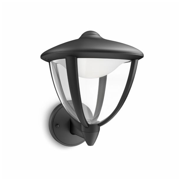 STENSKA VRTNA SVETILKA PHILIPS ROBIN 1X4.5W LED 15470/30/16 ČRNA