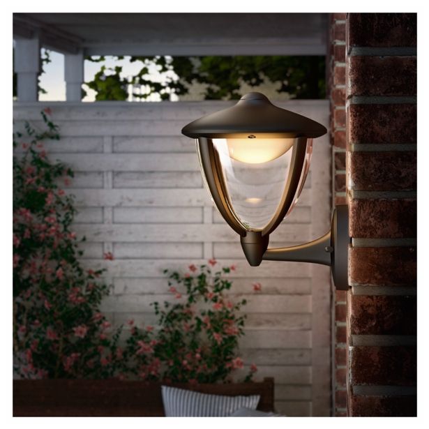 STENSKA VRTNA SVETILKA PHILIPS ROBIN 1X4.5W LED 15470/30/16 ČRNA