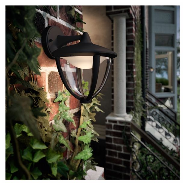 STENSKA VRTNA SVETILKA PHILIPS ROBIN 1X4.5W LED 15471/30/16 ČRNA