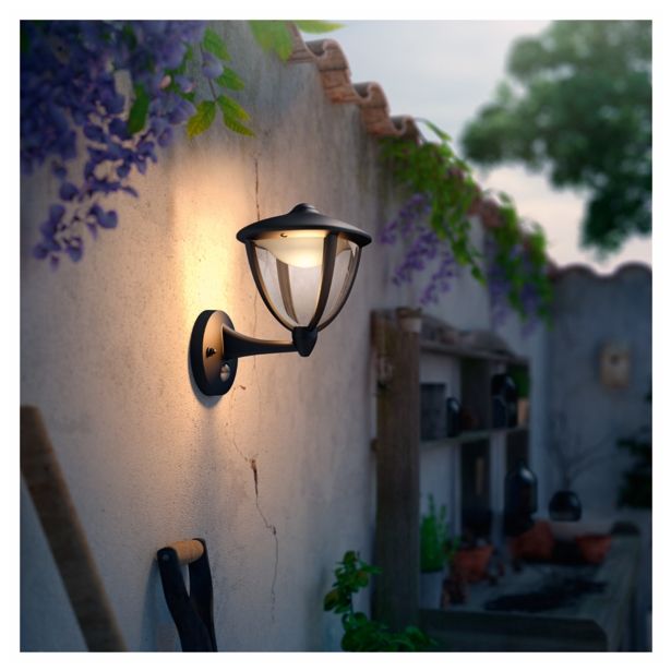 STENSKA VRTNA SVETILKA PHILIPS ROBIN 1X4.5W LED 15479/30/16 ČRNA