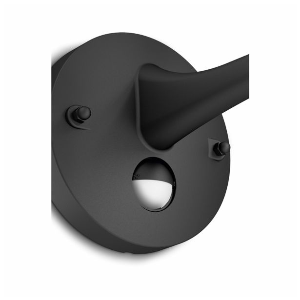 STENSKA VRTNA SVETILKA PHILIPS ROBIN 1X4.5W LED 15479/30/16 ČRNA