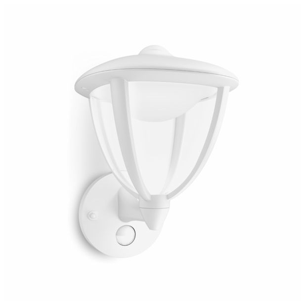 STENSKA VRTNA SVETILKA PHILIPS ROBIN 1X4.5W LED BELA S SENZORJEM