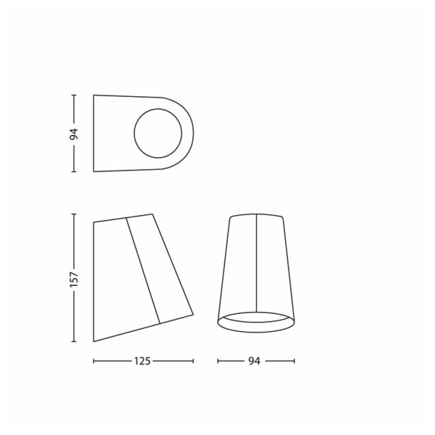 LED ZUNANJA STENSKA SVETILKA VIRGA 3W