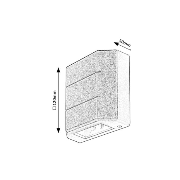 STENSKA VRTNA SVETILKA RABALUX LIPPA BELA 6W 7320