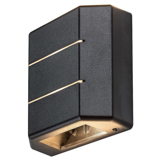 STENSKA VRTNA SVETILKA RABALUX LIPPA ČRNA 6W 7319