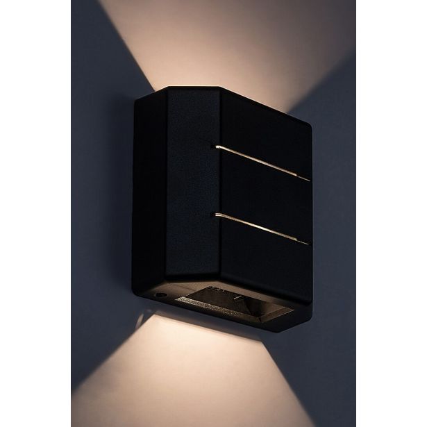 STENSKA VRTNA SVETILKA RABALUX LIPPA ČRNA 6W 7319