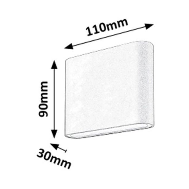 STENSKA VRTNA SVETILKA RABALUX NESNA ANTRACIT SIVA 2X3W