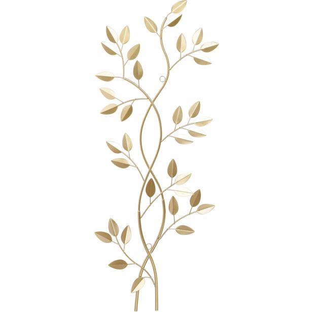 DEKORACIJA EH STENSKA, LISTJE, ZLATA 81.5X32.5X2 CM