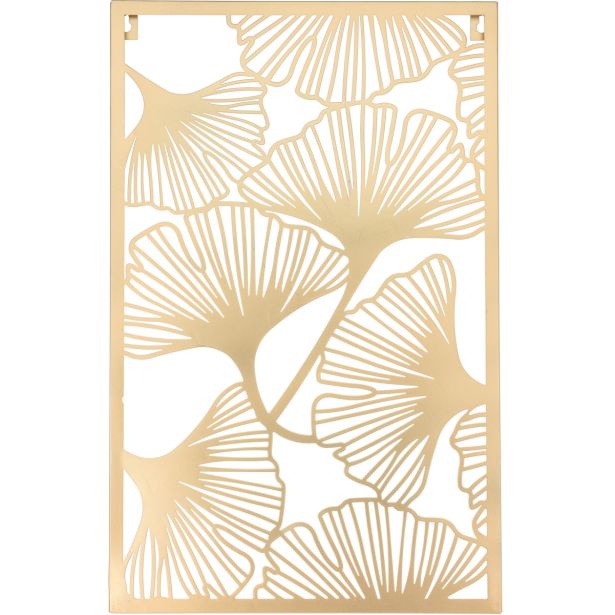 STENSKA DEKORACIJA EH 55CM PRAVKOKOTNA, GINKO, ZLATA,SORT