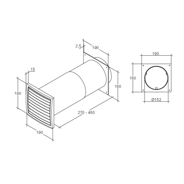 CEV ZA NAPO SICCABO STENSKI TELESKOP SISTEM OKROGLE CEVI 150 MM