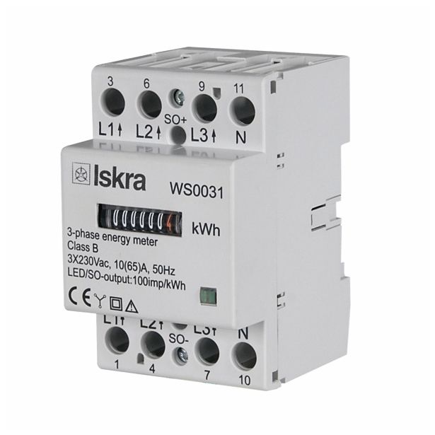 ŠTEVEC ELEKTR. ENERGIJE ISKRA-MIS INSTRUMENTI WS0031 3X230/400V 65A MAX 3F DELOVNE ENER IMP IZHOD