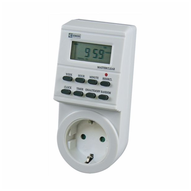 STIKALNI SIGNALNI ELEMENT EMOS URA STIKALNA, TEDENSKA DIGITALNA ZA V VTIČNICO