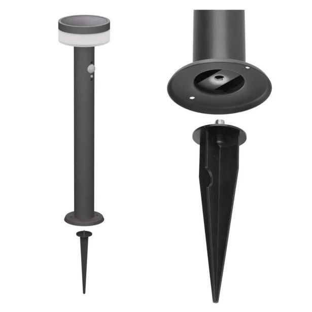 STOJEČA VRTNA SVETILKA EMOS TERION S PIR SENZORJEM 12.5 X 12.5 X 80 CM