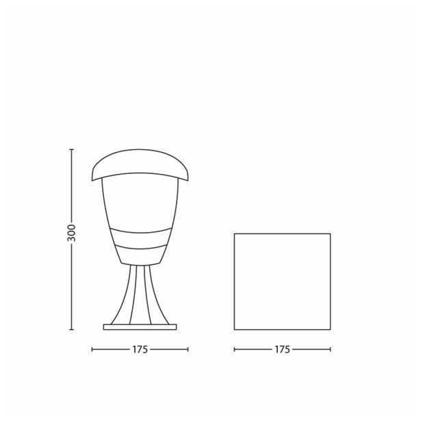 STOJEČA VRTNA SVETILKA PHILIPS 15382/30/16 CREEK 1X60W E27 ČRNA