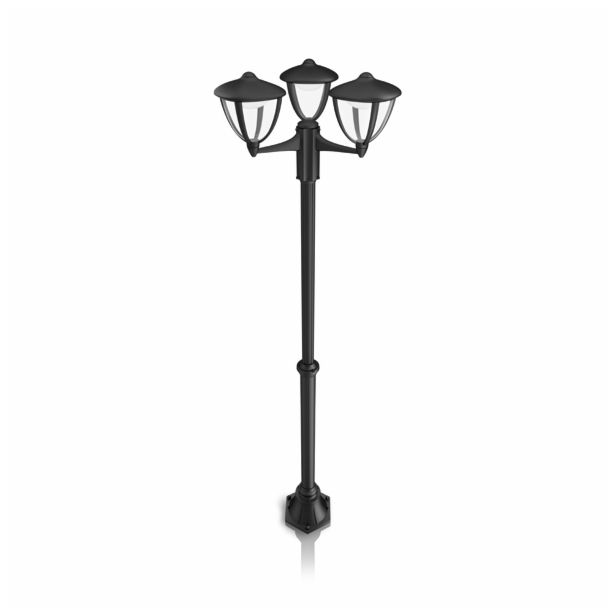 STOJEČA VRTNA SVETILKA PHILIPS ROBIN 3X4.5W LED 15475/30/16 ČRNA