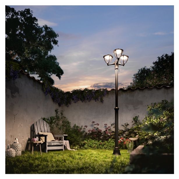 STOJEČA VRTNA SVETILKA PHILIPS ROBIN 3X4.5W LED 15475/30/16 ČRNA