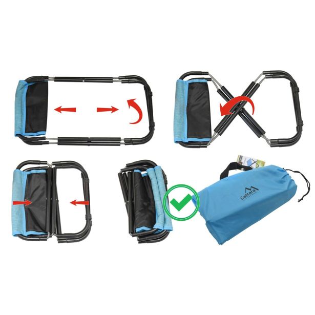 STOL ZA KAMPIRANJE CATTARA FOLDI MAX I 28X 38X30 CM ZLOŽLJIV