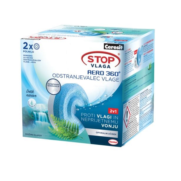 TABLETA CERESIT STOP AERO 360° 2X450 G "WATERFALL REFILL"