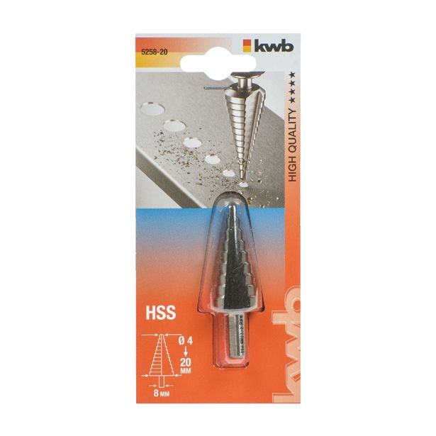 STOPENJSKI SVEDER HSS KWB 4-20 MM DRŽALO 8MM