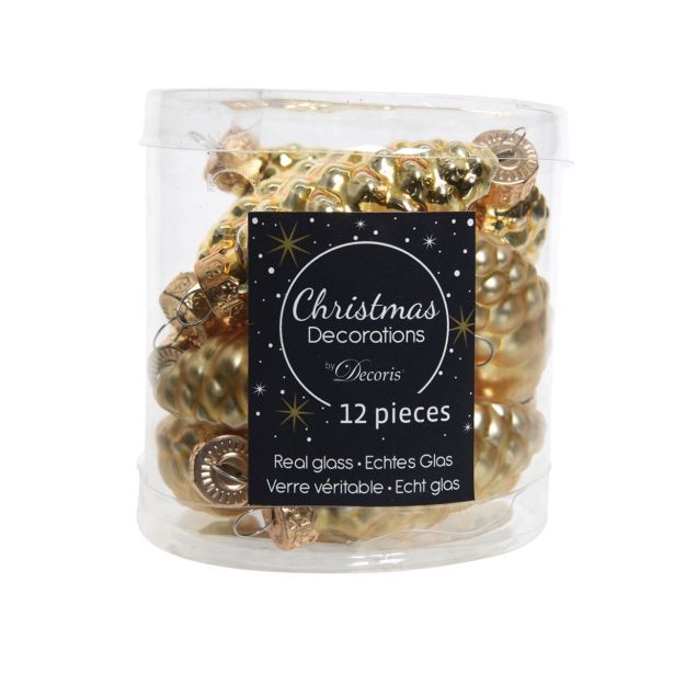 OKRASEK ZA JELKO STORŽI ZLATI 6 CM 12/1