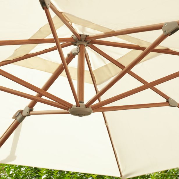 SENČNIK NATERIAL STRAN. AGORA 290X290 BEL ALU, JEKLO 250G