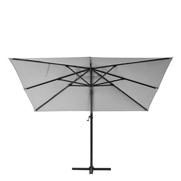 SENČNIK NATERIAL STRANSKI AURA 290X290 BEL ALU, JEKLO, 250G