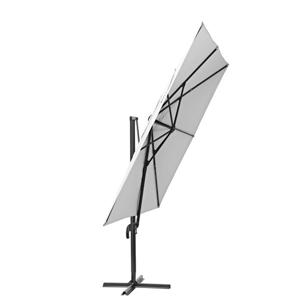 SENČNIK NATERIAL STRANSKI AURA 290X290 BEL ALU, JEKLO, 250G