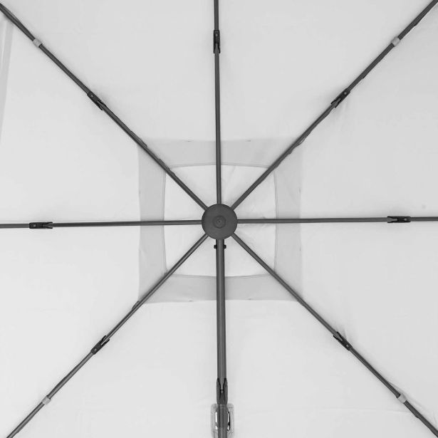 SENČNIK NATERIAL STRANSKI AURA 290X290 BEL ALU, JEKLO, 250G