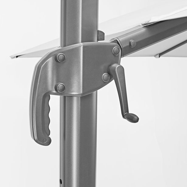 SENČNIK NATERIAL STRANSKI AURA 290X290 BEL ALU, JEKLO, 250G