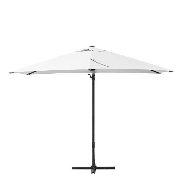 SENČNIK NATERIAL STRANSKI AVEA D290 BEL ALU, JEKLO, 200G, 6 KOTNI