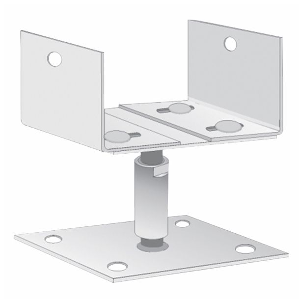 VEZNI ELEMENT ŽELEZNINA PODSTAVEK Z NOGO NASTAV. Š: 10-15 CM, V: 13-18 CM