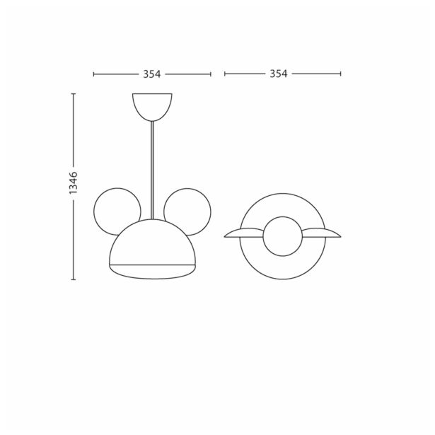 STROPNA IN STEN. SVETILKA PHILIPS MICKEY MOUSE 1X15W E27 71758/30/16 MODRA