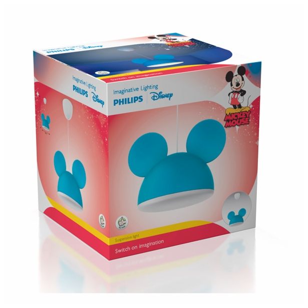 STROPNA IN STEN. SVETILKA PHILIPS MICKEY MOUSE 1X15W E27 71758/30/16 MODRA