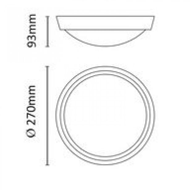 STROPNA LED LUČ, 24W, IP65, 4000K, 1800LM