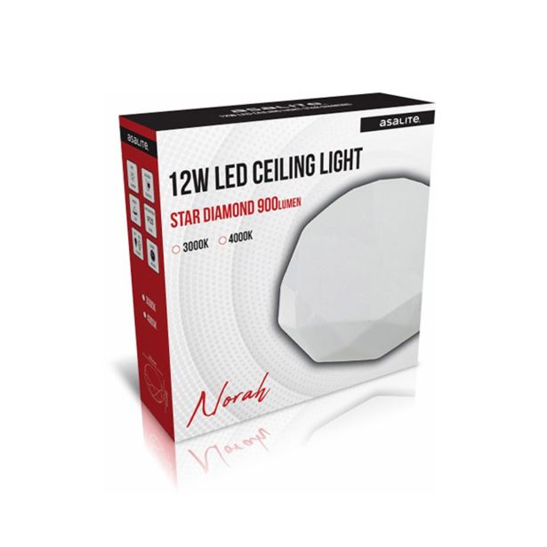 STROPNA LED LUČ, DIAMANT, 12W STAR, 4000K, 900LM