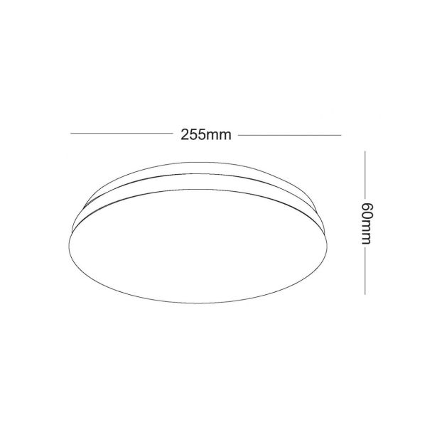 STROPNA LED LUČ, OKROGLA, 12W OPAL, 4000K, 900LM