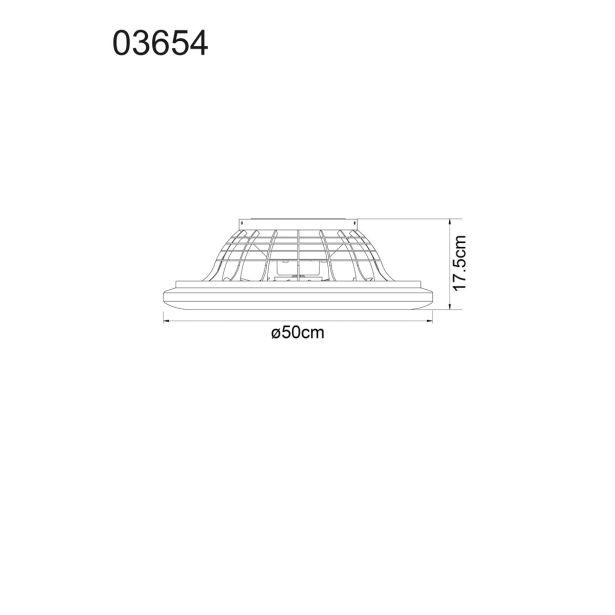 STROPNI VENTILATOR GLOBO CORUSSO 40W 50CM CCT BEL