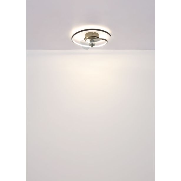 STROPNI VENTILATOR GLOBO KOREN KOVINSKI ČRN MAT LED 45CM