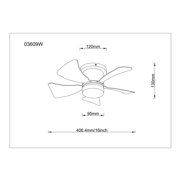STROPNI VENTILATOR GLOBO KOVINSKI BEL MAT LED
