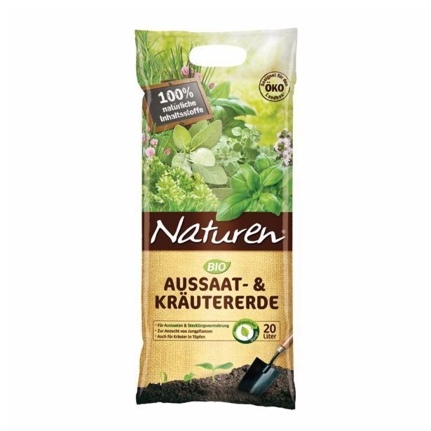 SUBSTRAT ZA PRIDELAVO NATUREN BIO ZA SEJANJE, PIKIRANJE IN ZELIŠČA 20L