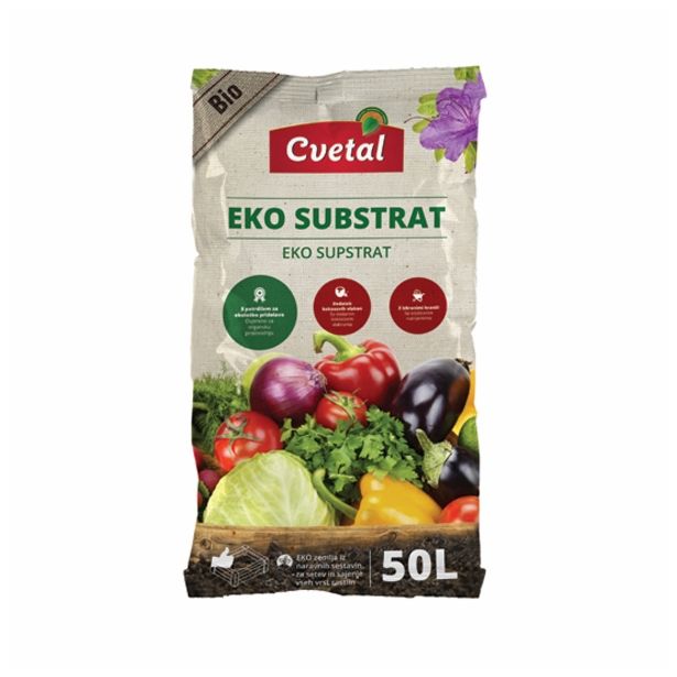 SUBSTRAT ZA PRIDELAVO CVETAL EKO SUBSTRAT 50L