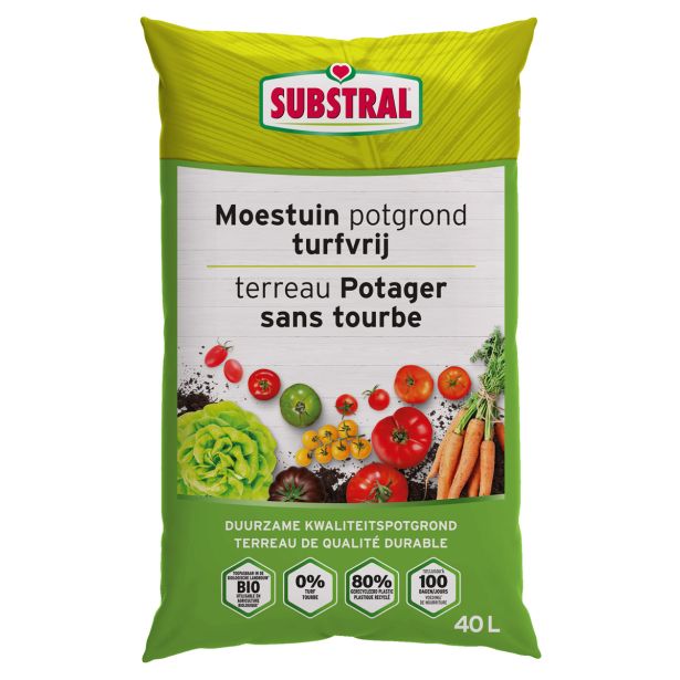 SUBSTRAT ZA PRIDELAVO SUBSTRAL NATUREN ZA ZELENJAVO 40L BREZ ŠOTE