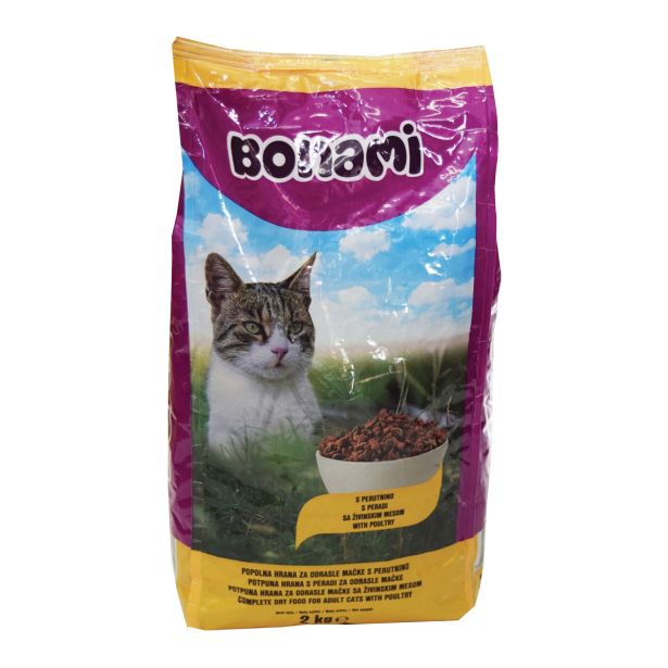 SUHA HRANA ZA MAČKA BONAMI BRIKETI MAČKE PERUTNINA 2 KG