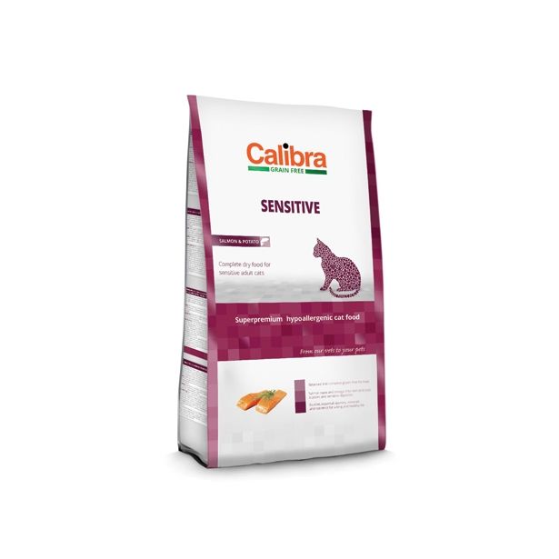 SUHA HRANA ZA MAČKA CALIBRA CALIBRA MAČKE GF SENSI. LOSOS/SLANIK/KROMPIR 2 KG