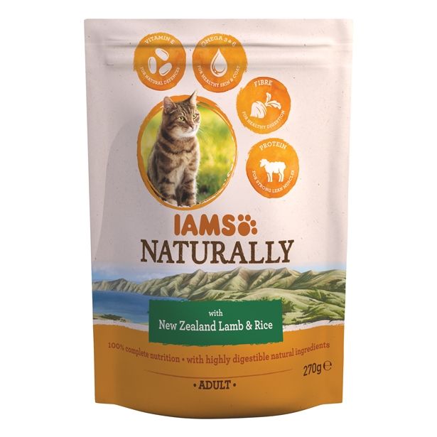 SUHA HRANA ZA MAČKA IAMS BRIKETI ZA MAČKE, 270G, NOVOZELANDSKA JAGNJETINA