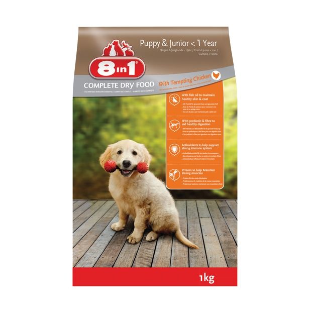 SUHA HRANA ZA PSA 8 IN 1 BRIKETI 8IN1 ZA MLADE PSE, 1 KG