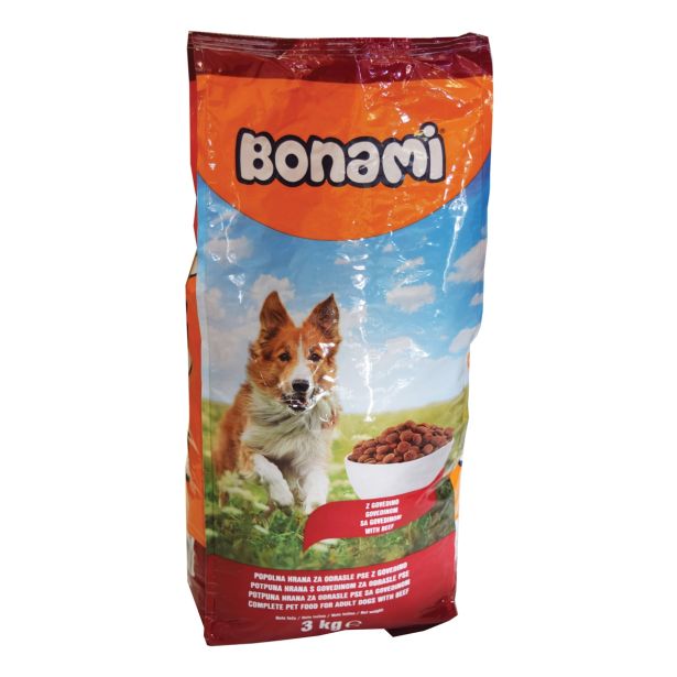 SUHA HRANA ZA PSA BONAMI BRIKETI PSI GOVEDINA 3 KG