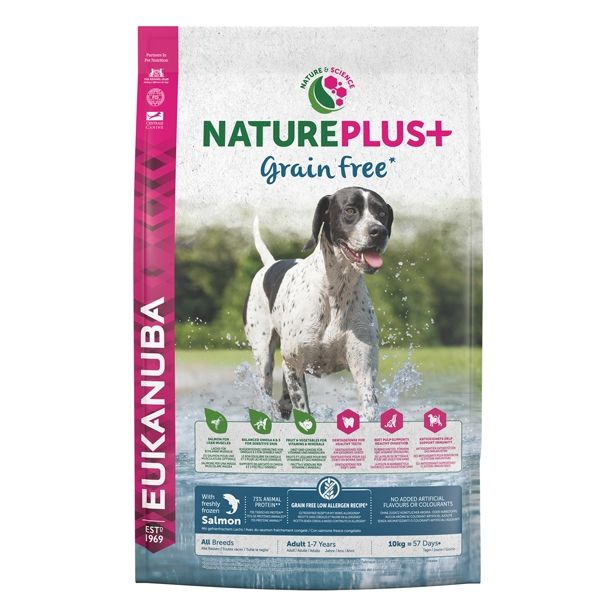 SUHA HRANA ZA PSA EUKANUBA BRIKETI GF ODRASLI PSI LOSOS 10 KG